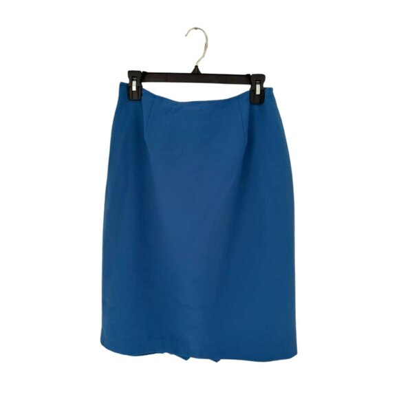 MetroStyle Blue Pleated Midi Skirt Size 10 - Picture 3 of 3